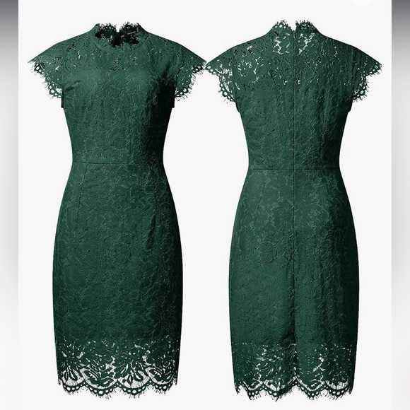 Sleeveless Lace Floral - Green, Large, NWT - Picture 5 of 9